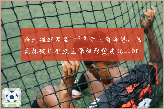 沧州雄狮客场1-3负于上海海港,马莱赫破门难救主保级形势恶化__br_